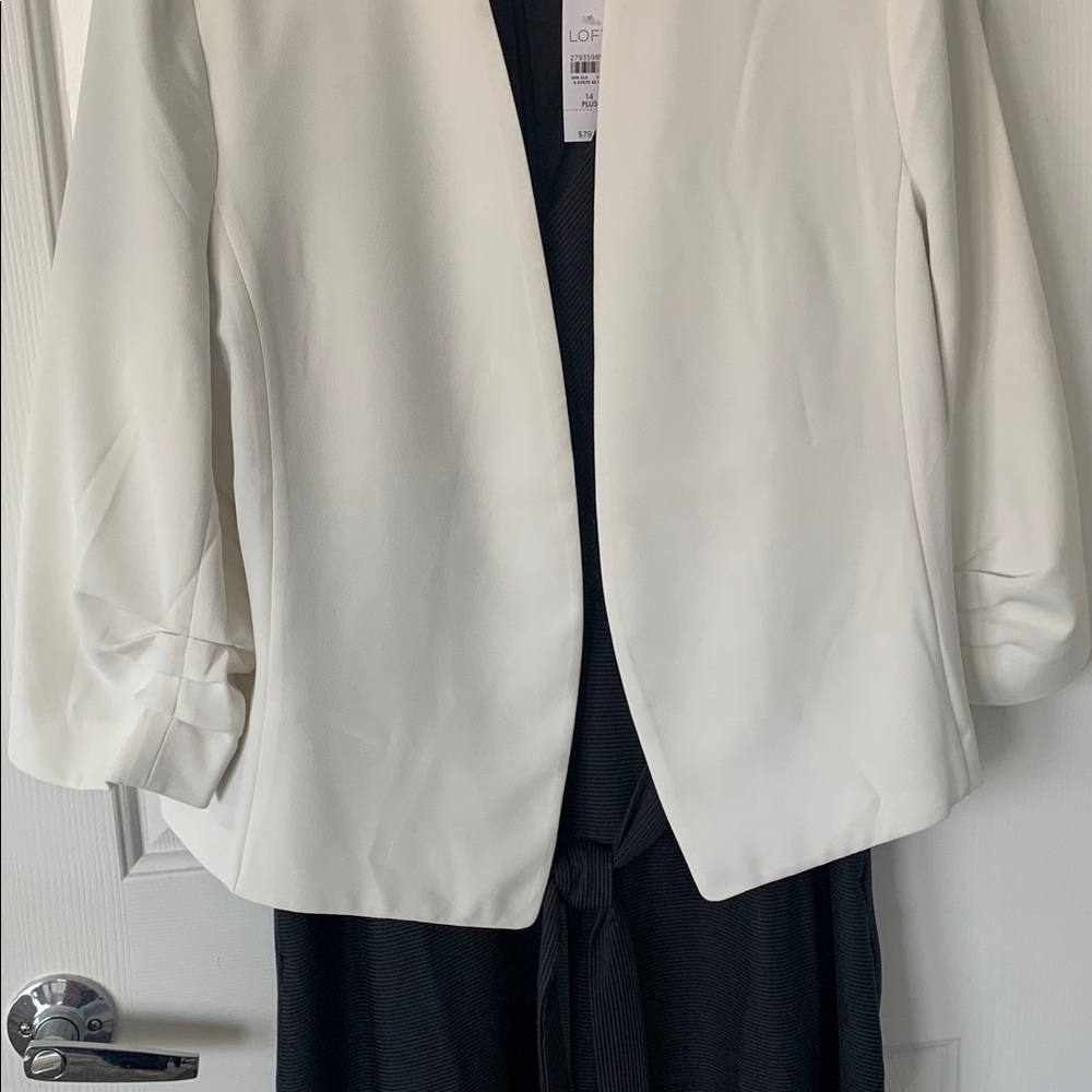 Ann Taylor blazer, white, brand new.